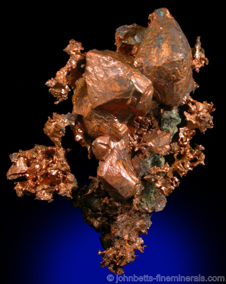 Crystallized Copper with interlocking masses