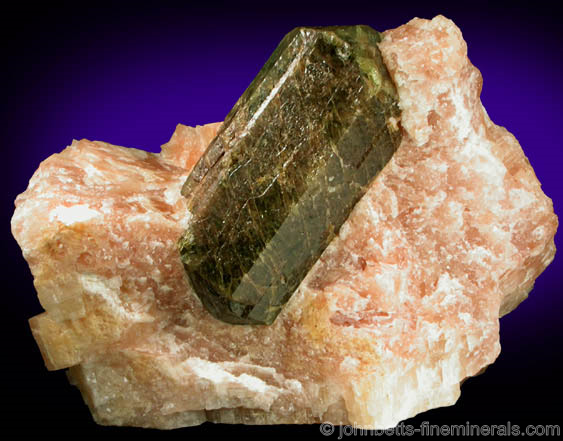 Large Apatite in Calcite