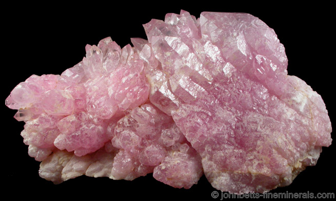 Quartz var. Rose Quartz Crystals.