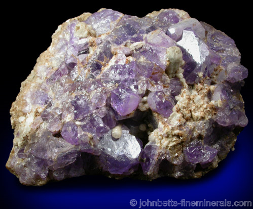 Purple Apatite on Cluster