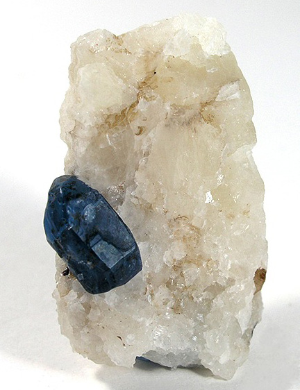 Dark Blue Afghanite on Marble