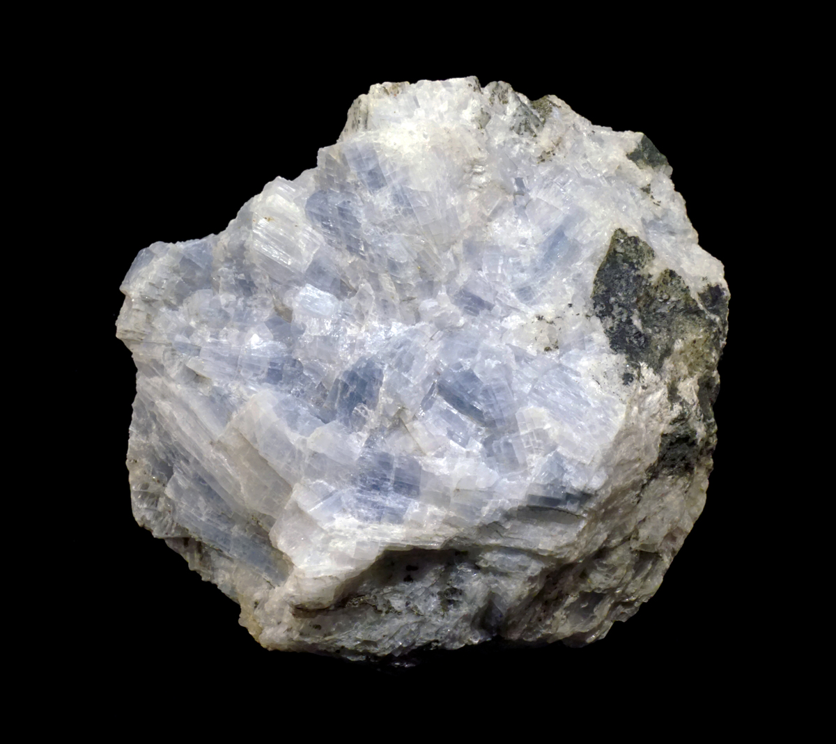 Blue Anhydrite Crystal Group