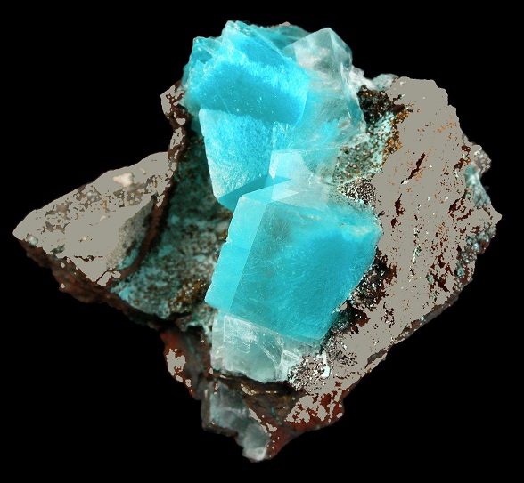 Aurichalcite Inclusions In Calcite Crystals