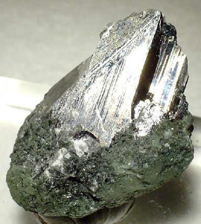 Lustrous Bismuthinite Crystal