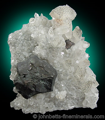 Large Bornite Crystal on Quartz