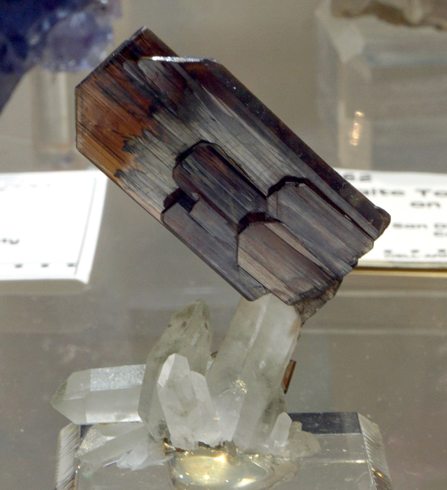 Brookite Crystal on Quartz