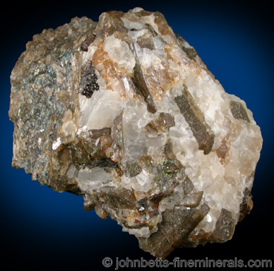 Bustamite Crystals in Calcite