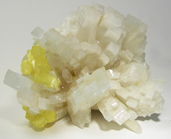 White Celestine with Sulfur