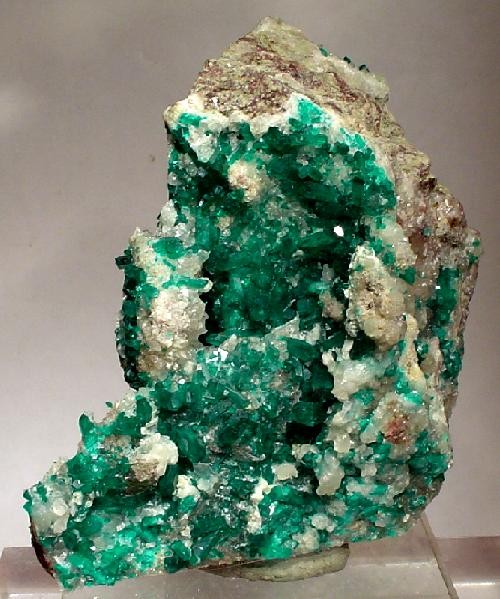 Dioptase with Calcite