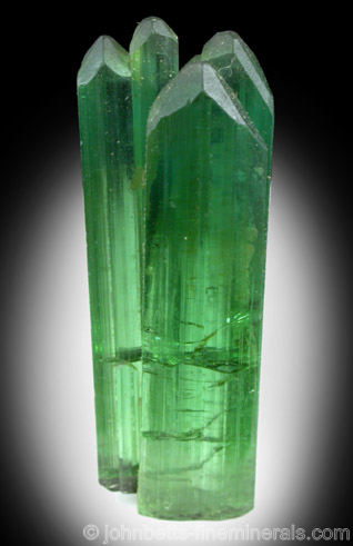 Bright Green Elbaite Crystal Group