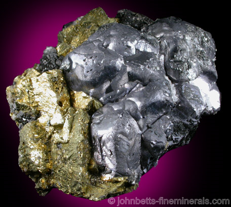 Rounded Galena with Chalcopyrite