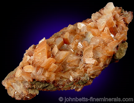 Orange Heulandite Crystal Cluster