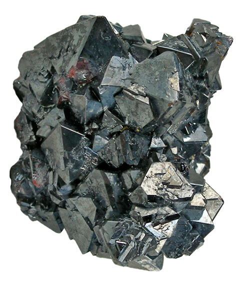 Iodargyrite with Cuprite Crystals