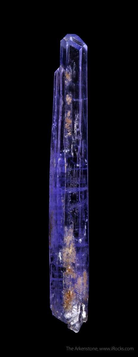 Purplish Blue Elongated Jeremejevite Crystal