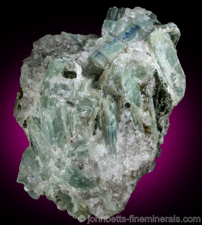 Green Kyanite in Quartz