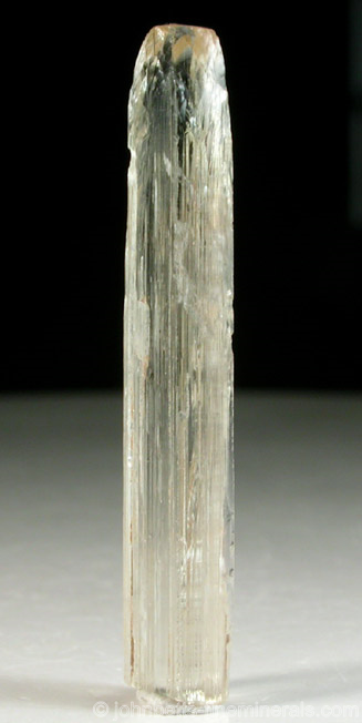 Elongated Prismatic Meionite Crystal