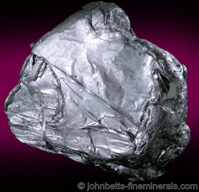 Shining, Silvery Molybdenite Crystal