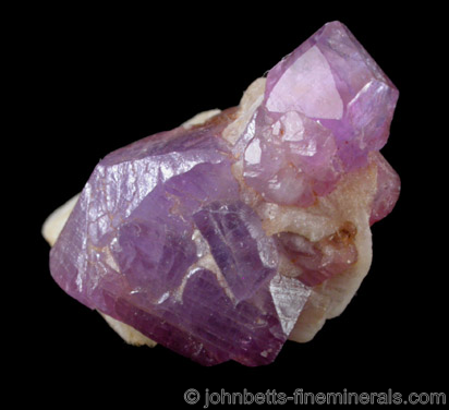 Purple Spinel in Calcite