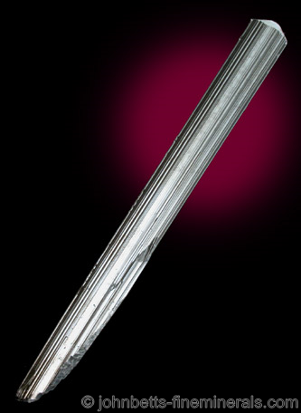 Elongated Sword-like Stibnite Crystal
