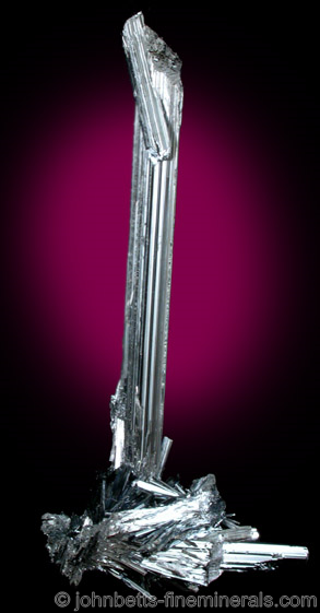 Elongated Stibnite Crystal Formation