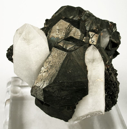 Large Tetrahedrite Crystal in Quartz