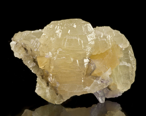 Amber-Colored Witherite with Fluorite