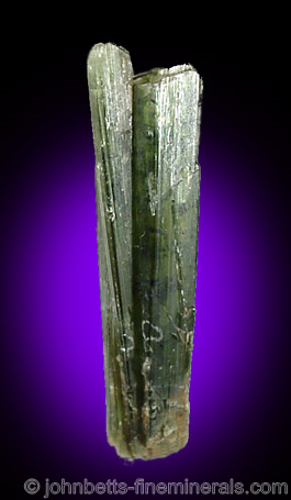 Elongated Green Zoisite Crystal