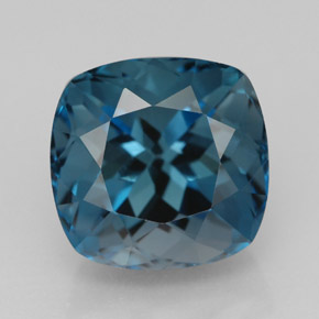 Cushion Cut Dark Blue Topaz - Gemstone Image