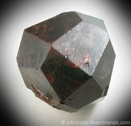 Almandine Garnet Crystal from Roebling Mine, Upper Merryall, Litchfield County, Connecticut
