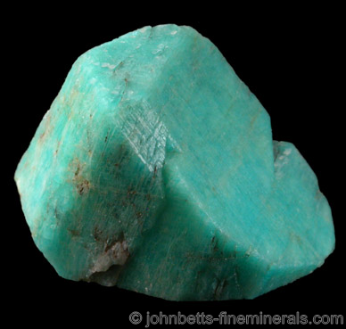 Amazonite Single Crystal - Colorado from Crystal Peak area, Florissant, Teller County, Colorado