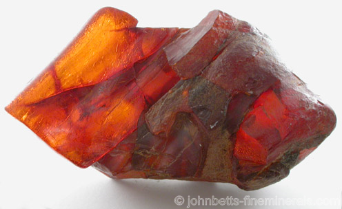 Orange-Red Amber with Insects from Dominican Republic