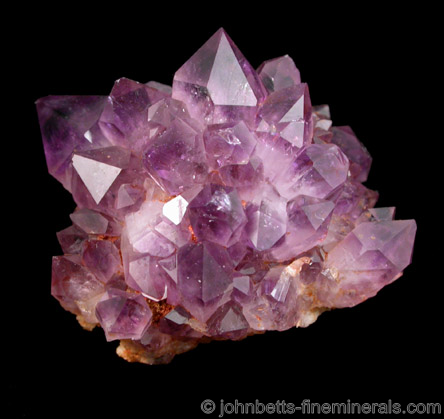 Amethyst Crystal Clusters from Donald Plantation, west of Charlotte County Courthouse, Charlotte County, Virginia