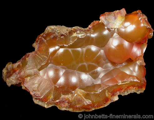Botryoidal Carnelian from Stirling Brook, Warren Township, Somerset County, New Jersey