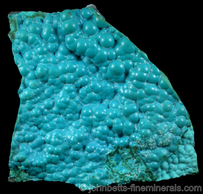 Botryoidal Blue Chrysocolla from Lubumbashi, Shaba Copper Belt, Democratic Republic of the Congo (Zaire)