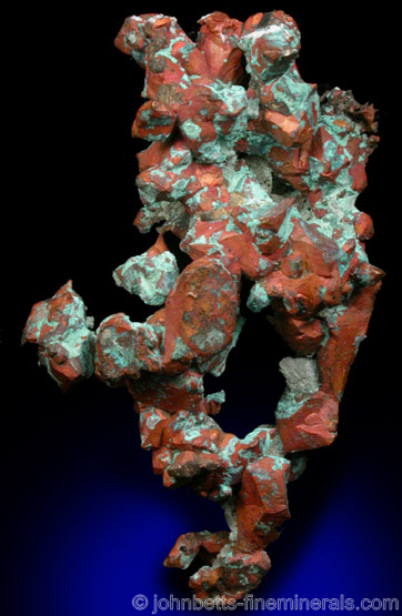 Copper with Chrysocolla from Quincy Mine, Hancock, Keweenaw Peninsula Copper District, Houghton County, Michigan