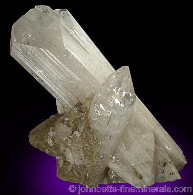 Intersecting Danburite Crystals from San Sebastian Mine, San Luis Potosi, Mexico