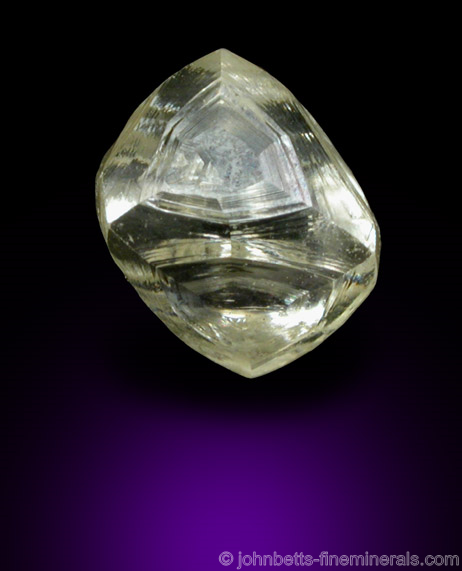 Octahedral Diamond Crystal from Koffiefontein Mine, South Africa