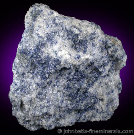 Dumortierite in Quartz from Clip Mine, Yuma County, Arizona