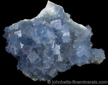 Blue Fluorite Cubes from Blanchard Mine, Hansonburg District, Socorro County, New Mexico