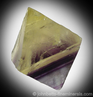 Banded Fluorite Octahedron from Denton Mine, Harris Creek District, Hardin County, Illinois