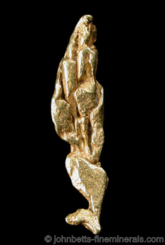Elongated Gold from Yukon Territory, Canada