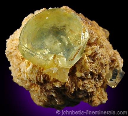 Heliodor Crystal on Matrix from Shigar Valley, Gilgit District, Northern Areas, Pakistan