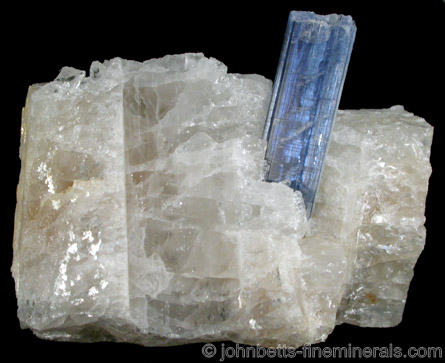 Blue Kyanite Protruding From Matrix from Barra do Salinas, Minas Gerais, Brazil