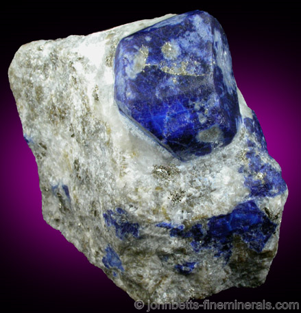 Lazurite Lapis Lazuli Crystal from Sar-e-sang, Kokscha Valley, Badakshan, Afghanistan