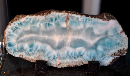 Sliced Larimar Slab from Filipinas Mine, Los Checheses, Dominican Republic