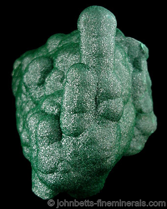 Botryoidal Malachite Growths from Kolwezi Copper District, Shaba, Democratic Republic of the Congo (Zaire)