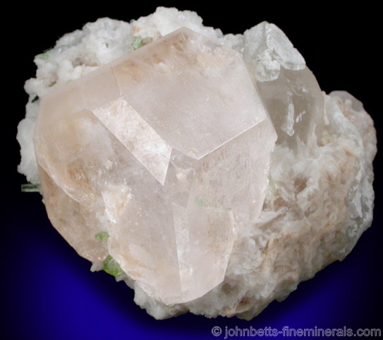 Hexagonal Morganite Crystal from Mawi, Laghman Province, Afghanistan