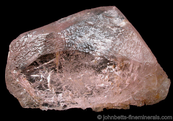 Gem grade Morganite Crystal from Virgem de Lapa, Minas Gerais, Brazil