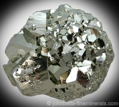 Pyrite Crystal Grouping from Quiruvilca District, Santiago de Chuco Province, La Libertad Department, Peru
