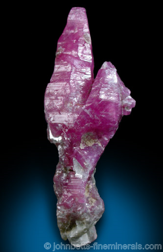 Elongated Ruby Crystals from An Phu, Luc Yen District, Yen Bai Province, Vietnam